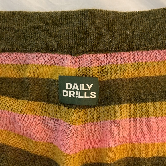 Daily Drills Pink and Green Striped Pants - Picture 5 of 6